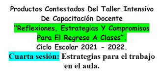 Estos son los tres productos de este taller de capacitación docente: G2is4kzjc4wv5m