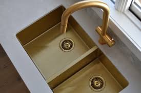 brushed burnished brass tapware mixers