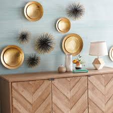 Gold Sea Urchin Wall Decor Set Of 3 World Market Affordable Wall Decor Decor Plate Wall Decor