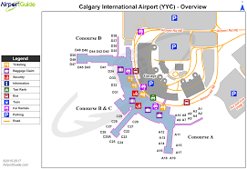 Calgary Calgary International Yyc Airport Terminal Map Overview Airport Map Airport Guide Airport