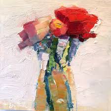 Maybe you would like to learn more about one of these? Striking Still Life With Pink Orange And Red Ranunculus 8 X8 Oil Painting By Monique Sarkessian