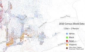 Race/ethnicity by census block 2010. Racial Dot Map Points Out Poway S Demographics Poway Ca Patch