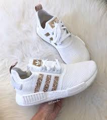Adidas Nmd R1 Women S Black And Gold Swarovski Adidas Nmd R1 White Copper Metallic Made With Etsy Addidas Shoes Sneakers Womens Shoes High Heels