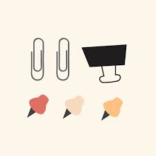 Paperclips And Pushpins Vector Set Free Image By Rawpixel Com Chayanit Paper Clip Note Paper Digital Sticker