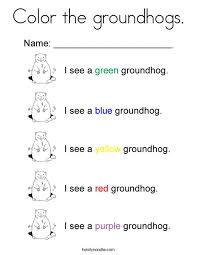 Free printable worksheets for your students. Color The Groundhogs Coloring Page Twisty Noodle