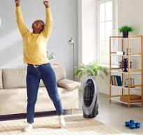 Honeywell CS10XE Evaporative Air Cooler for Indoor Use, 300 CFM - 2.6  Gallon Tank, White-Gray