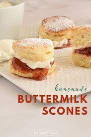 Easy Soft And Fluffy Buttermilk Scones Recipe Makes 16 Scones Recipe Scone Recipe Buttermilk Recipes Scones Recipe Plain