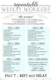 Workout Plans At Home Workout Plan For Beginners Weekly Workout Plans Weekly Workout