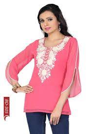 Vergleichen sie umbrella mit ähnlichen produkten und finden sie den besten preis Pink Present Short Tunic Top With Designer Umbrella Sleeves