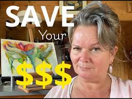 Watercolor painting of an island