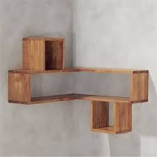 Shop Corner Block Wood Shelf Corners Become Attractive Usable Space With This Clever Configurati Corner Shelf Design Wood Corner Shelves Diy Decor Projects
