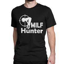 Крутая футболка Milf Hunter для мужчин и женщин, футболка из чистого хлопка  с круглым вырезом, футболка с коротким рукавом, женская одежда | AliExpress