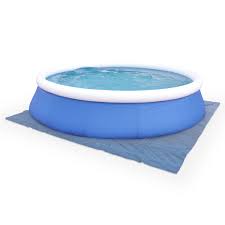 Tapis De Sol Bleu 440 X 440 Cm Pour Piscine Ronde Hors Sol 420cm Bache Couverture Protection Sol