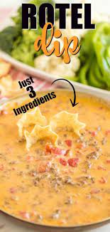 Rotel Dip Is A Mouth Watering Smooth Queso Dip Recipe With Ground Beef Rotel And Velveeta Cheese Only Rotel Recipes Easy Appetizer Recipes Queso Dip Recipes