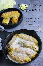 Lentil And Squash Savoy Cabbage Rolls A Veg Taste From A To Z Recipe Cabbage Rolls Savoy Cabbage Cabbage Rolls Recipe