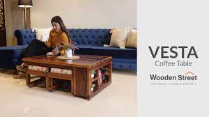 Wooden center tables have their own beauty and significance, they look beautiful with every kind of interior decoration but it is always suggested to keep the current interior decoration style of your living room in mind. Wooden Center Table Design Vesta Coffee Table Wooden Street Youtube