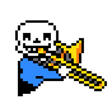 Sans Trombone Undertale Funny Musician Humor Pixel Art Maker