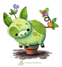 Pin By Roxanne Jones On Piper Thibodeau In 2020 Daily Painting Pig Art Cute Creatures