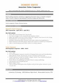Stay updated about jobs for self employed carpenters. Union Carpenter Resume Samples Qwikresume
