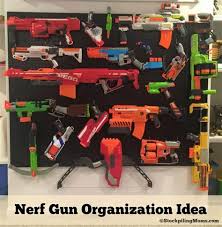 See more about storage ideas, we and the o'jays. Nerf Gun Cabinet Ideas We Made This Nerf Gun Cabinet With 2 Ikea Besta Shelf Hang Mavericks And Strongarms By The Hole On The Slide And Reflexes Jolts And