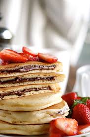 Nutella Stuffed Pancakes Recipe Nutella Recipes Recipetin Eats Nutella Pancakes