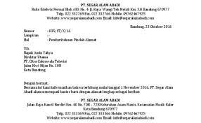 Berikut beberapa contoh surat lamaran kerja dalam bahasa inggris alamat: Contoh Surat Permohonan Pindah Alamat Kantor Berbagai Alamat Cute766