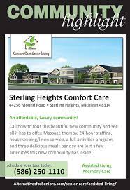 As a senior's care needs increase, hiring a professionally trained caregiver allows an elderly loved one to receive supportive services in the comfort of their. Sterling Heights Comfort Care Michigan Sterling Heights New Community Care
