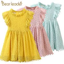 Bear Leader Girls Dress 2020 New Summer Brand Girls Clothes Lace And Ball Design Kids Princess Dress Party Dress For 3 7 Years Brand Girl Dress Designer Girls D Girls Designer Dresses Girls
