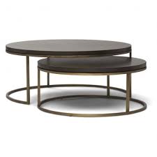 Keya stainless steel nesting coffee tables. Furniture Bassey Nesting Coffee Table With Polished Round Wooden Top Table And Stainless Steel Le Nesting Cocktail Table Coffee Table Contemporary Coffee Table