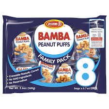 Amazon Com Osem Bamba Peanut Snacks For Babies All Natural Baby Peanut Puffs Family Pack Pack Of 8 X 0 7oz Bags Peanut Butter Puffs Made With 50 Peanuts