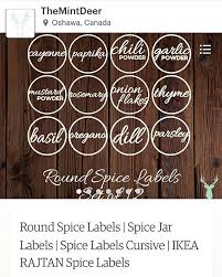 Spice Labels In The Shop Set Of 12 Fits Ikea Rajtan Spice Jars Spice Labels Spice Jar Labels Spice Jars