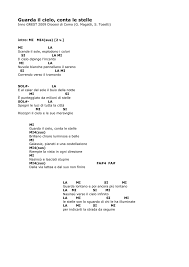 Una bimba che danza, un cielo, una stanza una strada, un lavoro. Guarda Il Cielo Conta Le Stelle Testo E Accordi