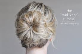 The Mid Knot Tutorial The Small Things Blog Medium Hair Styles Medium Length Hair Styles Hair Lengths