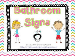 Bathroom Signs Free Bathroom Signs Classroom Signs Kids Bathroom Sign