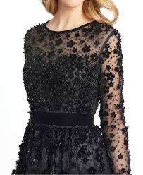 Mac Duggal Floral Embellished Fit Flare Midi Dress Reviews Dresses Women Macy S In 2020 Tea Length Formal Dresses Dresses A Line Dress