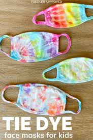 Tie Dye Face Mask Craft For Kids Toddler Approved In 2020 Tie Dye Birthday Tie Dye Diy Tie Dye Birthday Party
