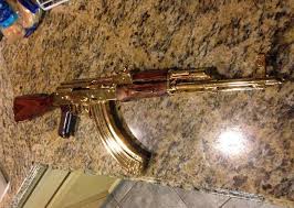 The entire gun can be plated or it can be plated in very specific areas using pen plating. Gold Plated Ak 47 Black Market Arms Sales