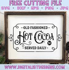 Merry christmas with vintage truck. Free Old Fashioned Hot Cocoa Svg Digitalistdesigns