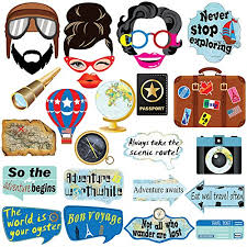Around the world cutout decorations (pack of 20) a$13.99. Travel Themed Adventure Await Party Photo Booth Props For World Awaits Around The World Party Supplies Decorations 26 Walmart Canada