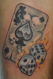 When most gentleman pick dice tattoos, they are admitting themselves into the gambler's paradise known as life. Card And Dice Flash Combo Dice Tattoo Card Tattoo Tattoos