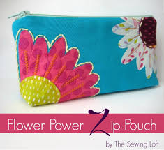 This simple but lovely, floral design uses just 3 embroidery stitches (each with illustrated instructions) so perfect for a beginner or someone who wants a relaxing project. Flower Zipper Pouch Pattern The Sewing Loft