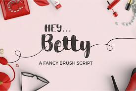 Brush script std font subfamily identification: Hey Betty Free Font Download