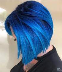 40 beliebte ideen fur kurze blaue haare 2021 long bob frisuren 2021 fur frauen und damen kurze blaue haare haarfarben frauen haar styling