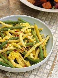 Snap Bean Corn Salad With Yellow Tomato Vinaigrette Recipe Bean Recipes Bean Salad Recipes Vegetable Side Dishes Recipes
