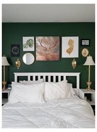 Blur bedroom paint ideas accent wall grey. Forrest Green Bedroom Forrestgreenbedroom Dark Green Accent Wall With Gold Details In 2021 Green Bedroom Walls Green Bedroom Decor Feature Wall Bedroom