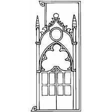 Winter clothing pages playrooms and decorating in. Church Door Border Coloring Page