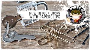 How to open a skeleton key lock using a paper clip, bobby pin, or coat hanger. How To Pick A Lock With Paperclips Beginners Guide Youtube