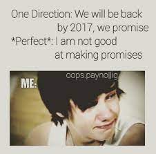 It S Dec 31 2017 Sure Now We Re Supposed To Wait Until 2020 I M Sorry But That S Really Really Far Away For One Direction Memes I Love One Direction 1d Memes