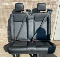 2015-2025 Ford Transit Van 36" 2 Person Seat Black Vinyl with Track Brackets