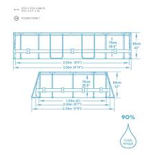 Bestway Replacement Pools 56937 Power Steel 9 10 X6 7 X33 3 00m X2 00m X84cm Oval Pool Bestwaystore Eu